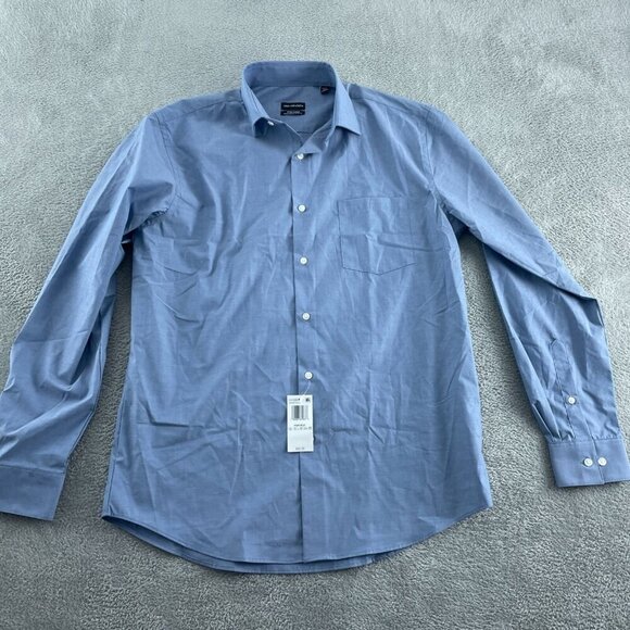 Van Heusen Mens Stain Regular Fit Stretch M 15-15.5 34/35 Cotton Blend NWT 3204 - Picture 1 of 11